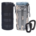 Water Bottles Pouches - 1000D Tactical Molle Drawstring 32OZ Hydration Carrier Bag - color: 2 Pack nBlack+ACU