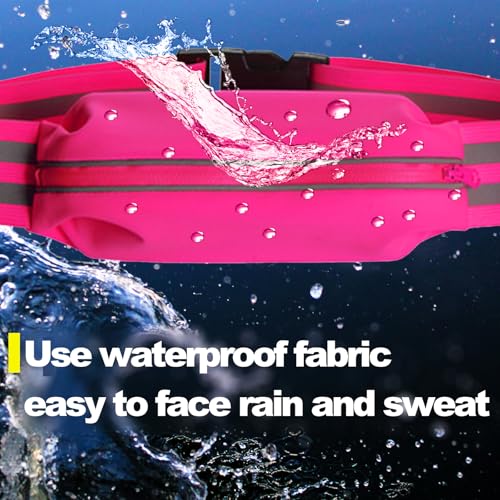 Running Belt Running Phone Belt for Women and Men Phone Holder - color: Pink