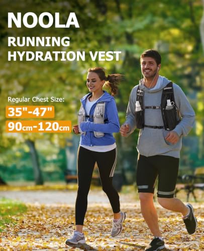 NOOLA Running Vest for Women Men Lightweight with Dual 500ML Soft Flasks