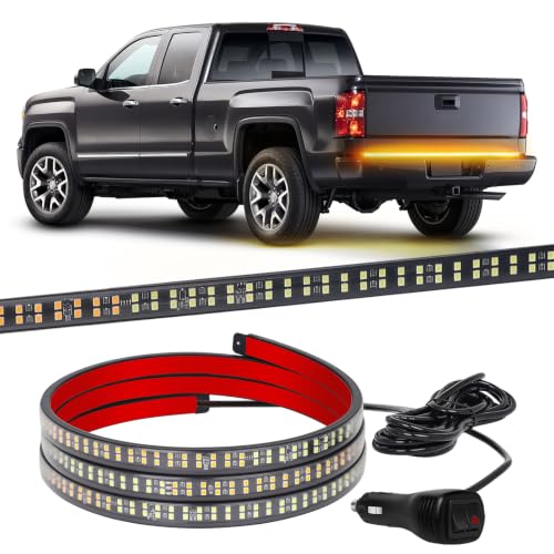 60 inch Tailgate Lights Strip Amber Strobe Lights - color: Amber/Yellow