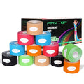 K Tape 12 Roll Pack Athletic Tape - Waterproof Precut Kinesiology Tape (10" Strips) for Knees Shoulders Ankles Elbows, Latex Free Breathable kinesiotape for Sports & Recovery (Mixed Colors)