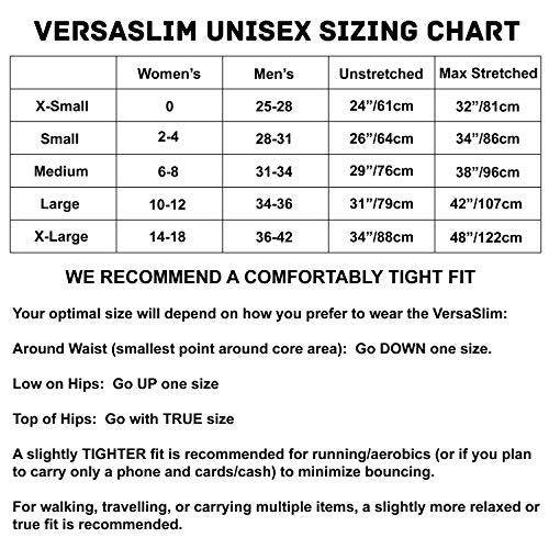 Sporteer VersaSlim Low-Profile Running Belt, Gym Waist Pack, Black, S - color: Black, size: Small