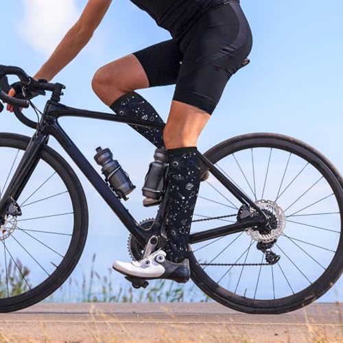 Crazy Fun Compression Socks, Unisex Knee High Support Socks - color: Constellation Galaxy