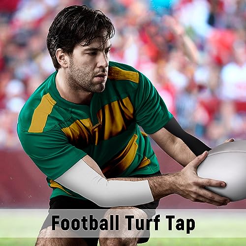Jenaai 2 Roll Football Turf Tape 33ft Sport Turf Tape, Black and White - color: Black and White