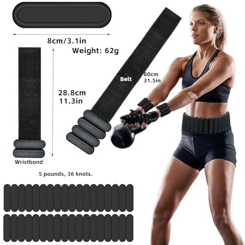 BBK Adjustable Weighted Belt For Women and Men - color: Black, size: 5lb