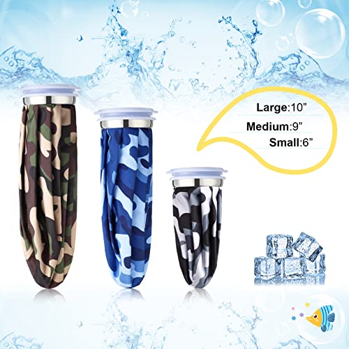 Nuanchu 3 Pcs Reusable Ice Bags for Injuries Hot Cold Pack, Camo - style: Camo
