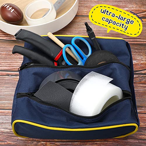 Oudain Hockey Tape Accessory Bag Large Capacity Bag with Double Zipper for Tape Wax Scissors Repair Kit Office Hockey Supplies