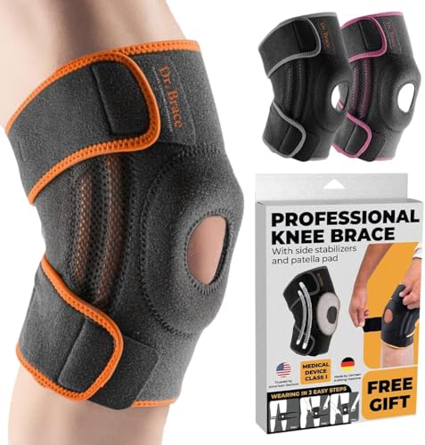 DR. BRACE ELITE Knee Brace with Side Stabilizers & Patella Gel Pads - color: Mars, size: Small