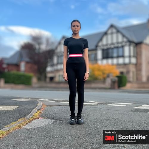 Salzmann Multi-Purpose Reflective Running Belt | Adjustable Hi Vis Strap - color: Pink