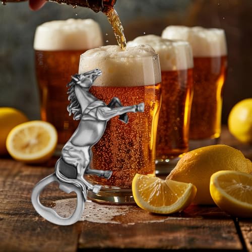 Horse Bottle Opener, Equestrian Gifts Horse Gifts for Women Men - color: Silver with Gift Box