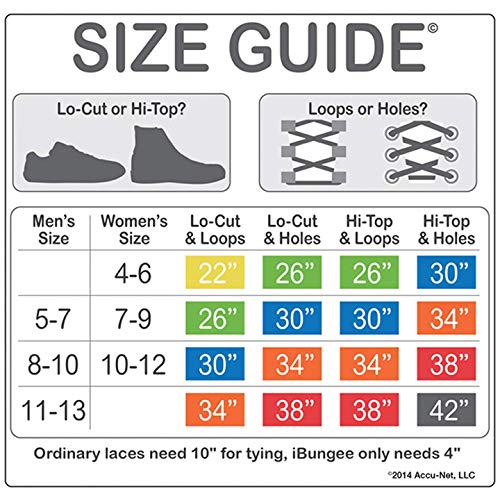 IBUNGEE LACES (Elastic No Tie Shoelaces (Made in the USA) - color: Black Reflective, size: 22-inch