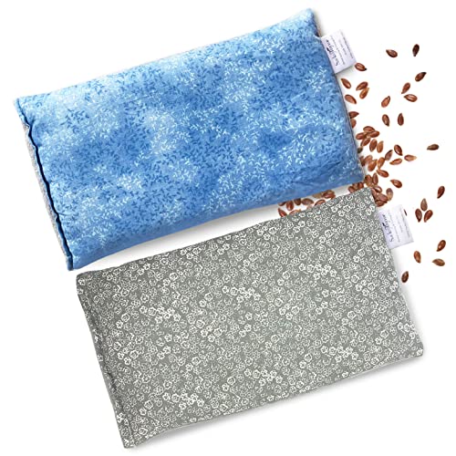 SacksyThyme Microwave Heating Pad for Back, Neck, Menstrual Cramps, Shoulders, Leg Pain Relief - Hot Moist Microwavable Therapy Pack - Flaxseed Hot & Cold Pad Made in USA (Size: 12 x 7) Lavender - size: 12" x 7"