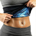 Geyoga Sweat Waist Trainer Stomach Wrap for Women - color: Blue Inner, size: Large