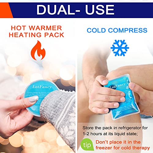 LotFancy Reusable Hand Warmer, 10 Click Activated Instant Heat Packs and 2 Wraps, Snap Hot Therapy Compress, Gel Heating Pad for Pain Relief, Outdoor & Portable Size - style: 5 Round + 5 Rectangle + 2 Wrap