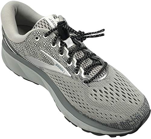 IBUNGEE LACES (Elastic No Tie Shoelaces (Made in the USA) - color: Black Reflective, size: 22-inch