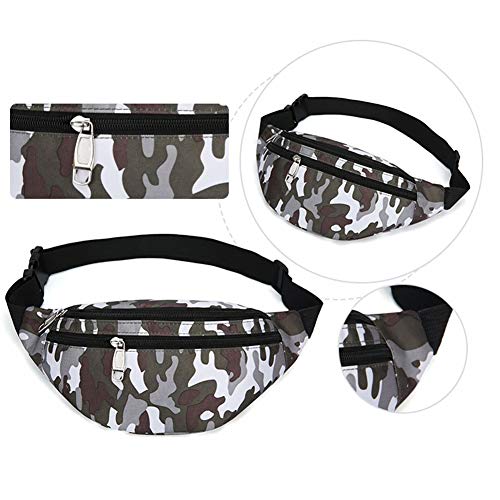 Fanny Pack for Men & Women, Fashion Waterproof Waist Packs with Adjustable Belt, Casual Bag Bum Bags for Travel Sports Running. - color: M-Green