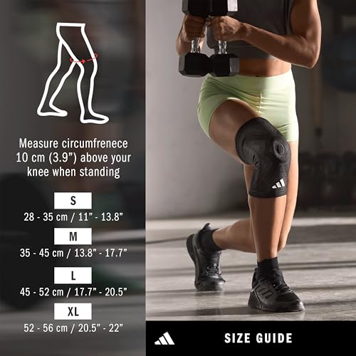 adidas Aeroready Ergonomic Compression Sleeve for Ankle, Elbow or Knee - size: X Large, style: Knee Support