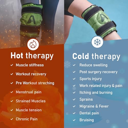 Flexible Knee Wrap Hot and Cold Gel Pack 10" x 12.5" - color: Green