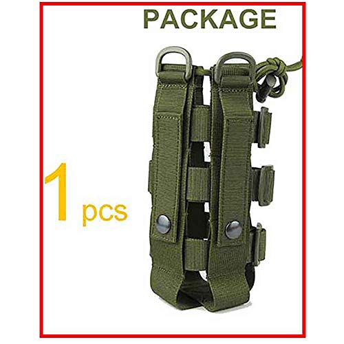 Molle Tactical Water Bottle Holder Pouch Adjustable for 16oz-50oz Bottles - color: Green