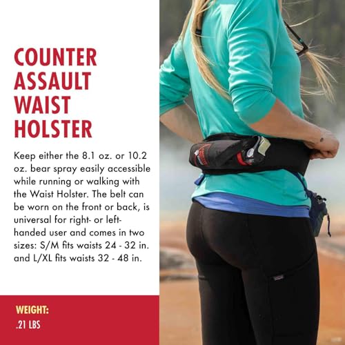 Counter Assault Waist Holster - Bear Spray Holster for Trail Runner - Water Bottle Holder - Outdoor Gear - Hiking & Running Essentials - size: Large/Xlarge (Pack of 1)