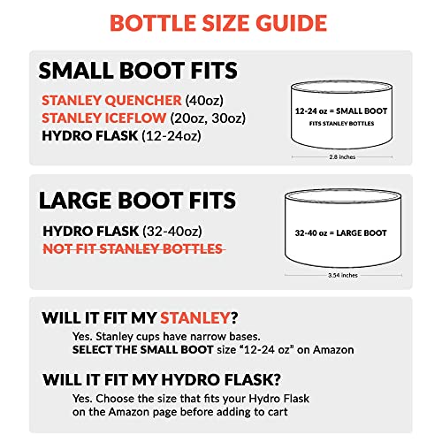 Protective Silicone Bottle Boot for Owala FreeSip 40 oz, Hydro Flask 32-40 oz, Iron Flask, Takeya, Thermoflask, and Similar Wide Mouth Water Bottles, Protective Bottle Accessory - color: Pastel Clear