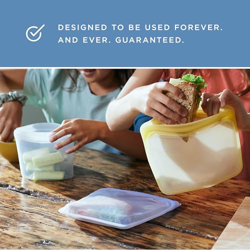 Stasher Premium Reusable Silicone Bag, Stand-Up Mega, Clear, 104 oz - size: Mega