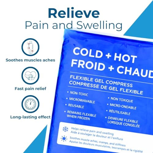 Cryopak Hot or Cold Packs - Flexible Gel Ice Packs for Injuries Reusable Microwavable and Non-Toxic (11 x 15) - size: X-Large