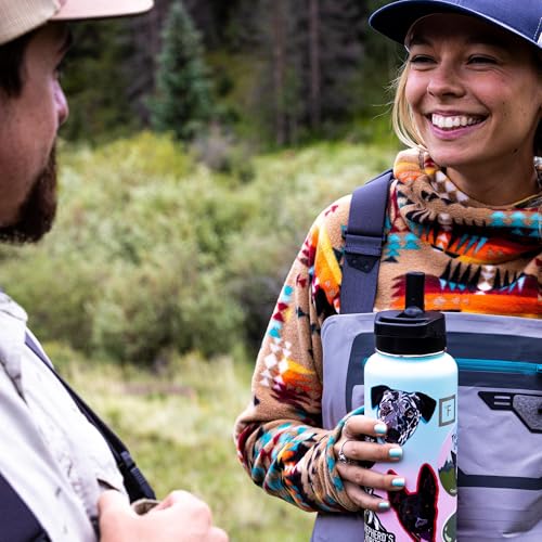 IRON °FLASK Camping & Hiking Hydration Flask with Straw, Wide Mouth Insulated Stainless Steel Sports Water Bottle - 18 oz Bubble Gum