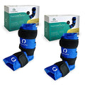 Foot and Ankle Gel Pack - Reusable Gel Ice Pack with Elastic Fastener - Cold Packs for Post-Surgery or Sport Injuries, Flexible Ice Packs - Foot Wrap and Ankle Ice Pack Wrap Compression - 2 Packs Blue - style: Ankle Gel Ice Pack