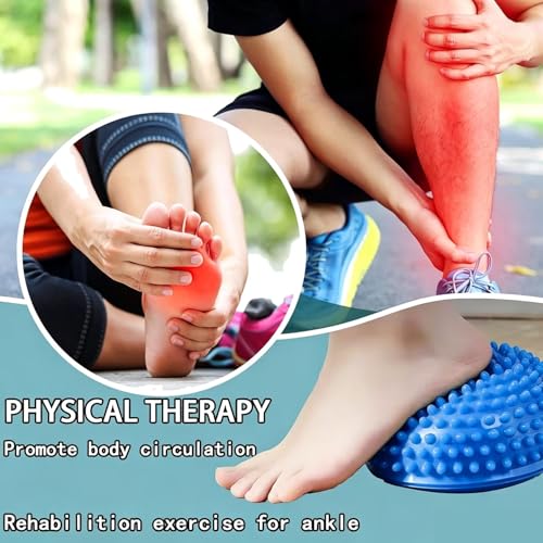 2PCS Hedgehog Balance Pods, Half Ball Balance Trainer with Pump - color: Purple