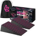 Flexelent Heel Elevated Squat Wedge Block Pair, 17° Angle, Bag Included - color: Pink Power