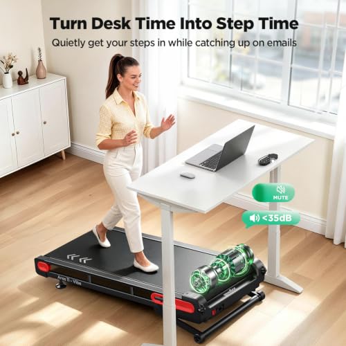 Jogwell Walking Pad with 15% Auto Incline, Full-Deck Design - color: Black