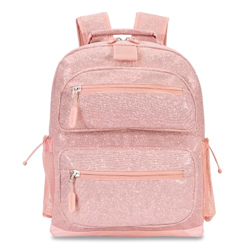Bentgo Kids Print Durable & Water-Resistant Backpack - color: Glitter Edition - Petal Pink, size: Kids Medium