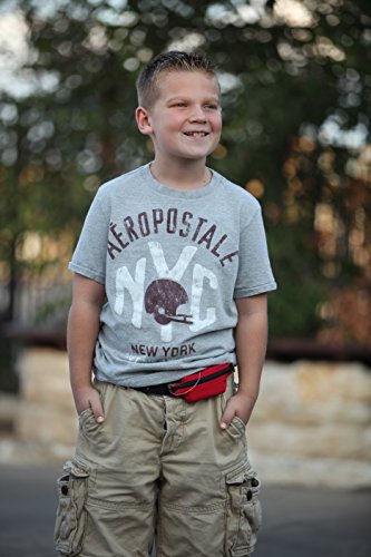 SPIbelt Kids Pocket Belt, Expandable Pocket, Adjustable Waist Belt, No Bounce, No Logo Band, Rave with Black Zipper - color: Rave with Black Zipper