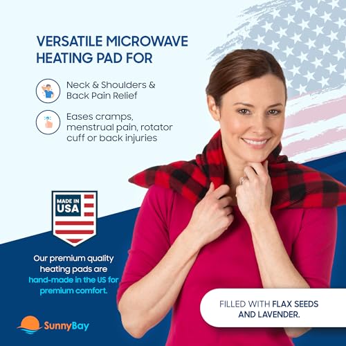SunnyBay Lavender Microwave Heating Pad, Microwavable Heavy Weighted Full Body Moist Hot or Cold Pack and Washable Fleece Cover, 10x24 Inches, 4 lbs, Buffalo - color: Lavender Scented Buffalo