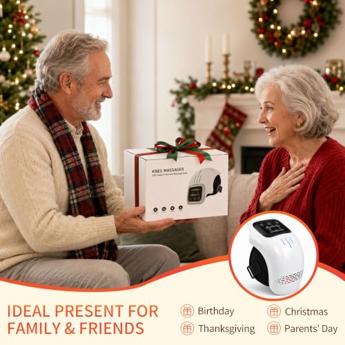 Cordless Knee Massager with Heat and Vibration for Pain Relief