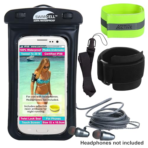 Waterproof Phone Holder For Running & Swimming - Headphone Jack - Standard - size: Standard With Headphone Jack