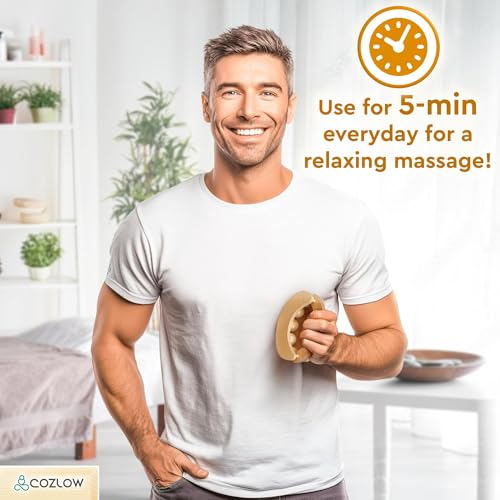 Wooden Massage Ball Roller - Supports Lymphatic Drainage and Pain Relief - color: Wood