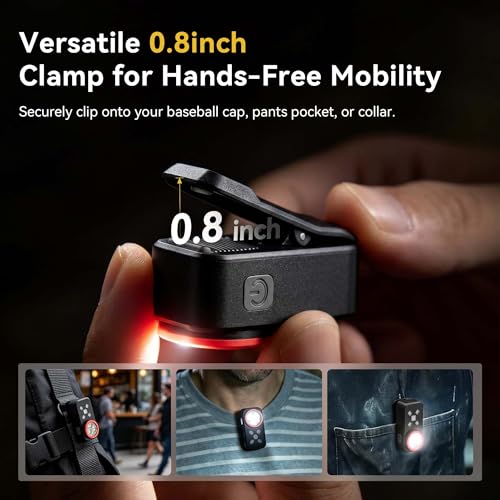 Yzoni 800 Lumen EDC Flashlight Rechargeable, Clip On Flashlight