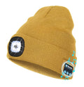 Wmcaps Bluetooth Beanie with LED Light and Headphones, Christmas Tech Gifts - color: Khaki