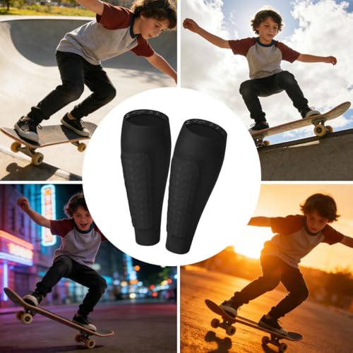 New Soft Shin Guards for Breathable & Anti-Slip Soccer Shin Pads with Honeycomb Protection for Football, Skateboard and Outdoor Activities - size: Medium