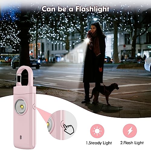 Rechargeable Personal Alarm for Women - 2 Pack Christmas Birthday Gifts for Women, Daughter, College Student, Teen Girl, Night Workers, Elders, Kids, Siren Alarm, USB Charging, Aqua&Pink - color: Aqua&Pink