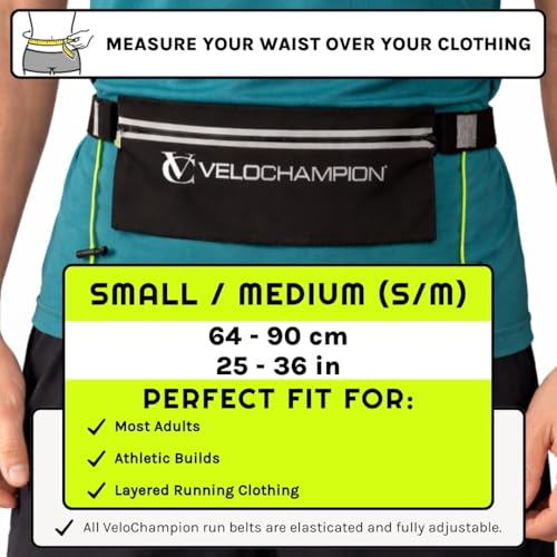 VeloChampion Reflective Triathlon Running Number Belt with Fanny Pack
