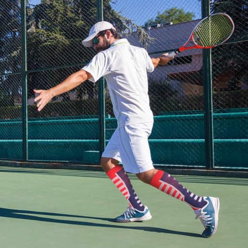 Junely American Flag Compression Socks Patriotic Knee High Socks