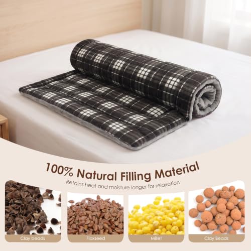Extra Large Microwave Heating Pad for Back, 24.4 X 14.17 Tartan Grey - color: Heat Pad07 -Tartan Grey