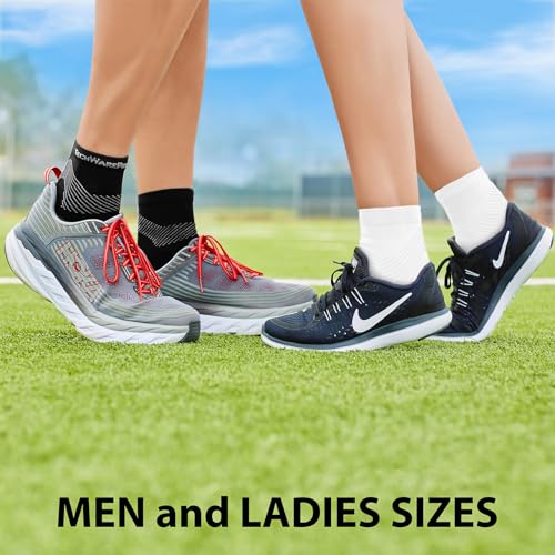 TechWare Pro Plantar Fasciitis Socks – Cushion Ankle Compression Socks Women & Men. Achilles Tendonitis Brace & Arch Support - color: White / White, size: Large