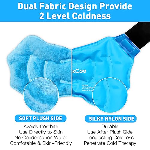 RelaxCoo Ankle Ice Pack Wrap for Swelling, Reusable Gel Ice Pack for Ankle Injuries, Cold Compress Therapy for Foot Pain Relief, Achilles Tendonitis, Plantar Fasciitis, Sprains - style: BLUE 1 PACK
