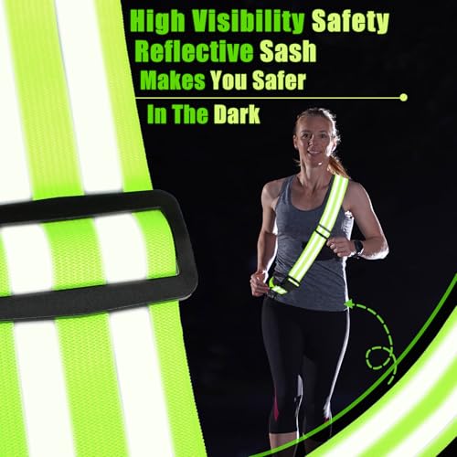 Saintrygo Reflective Sash for Walking - color: Rose Red