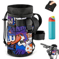 Ultra Thin Bike Water Bottle Holder for Handlebar 24-32 oz Bike Cup Holder with Removable Fastener Straps Bike Bottle Holder for Mountain Bike, Road Bike, eBike, Scooter (Purple Comic) - color: 24-32oz, Lightweight Purple Comic