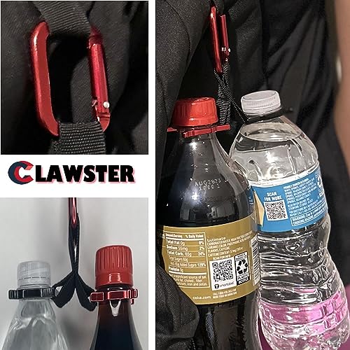 Water Bottle Holder Buckle Hook Holder Clip for 2 Sizes of Bottles. Aluminum Carabiner for Camping Hiking Traveling Sport Backpack